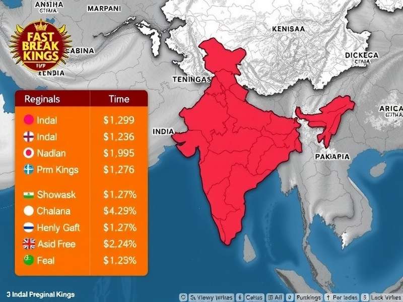 Fast Break Kings India Regional Popularity Map